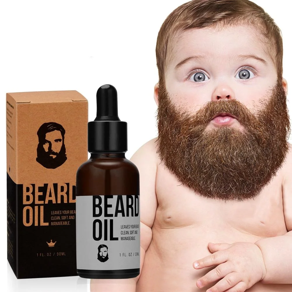 Органическое 100% натуральное травяное разглаживающее питательное масло для роста бороды для мужчин Фирменная торговая марка