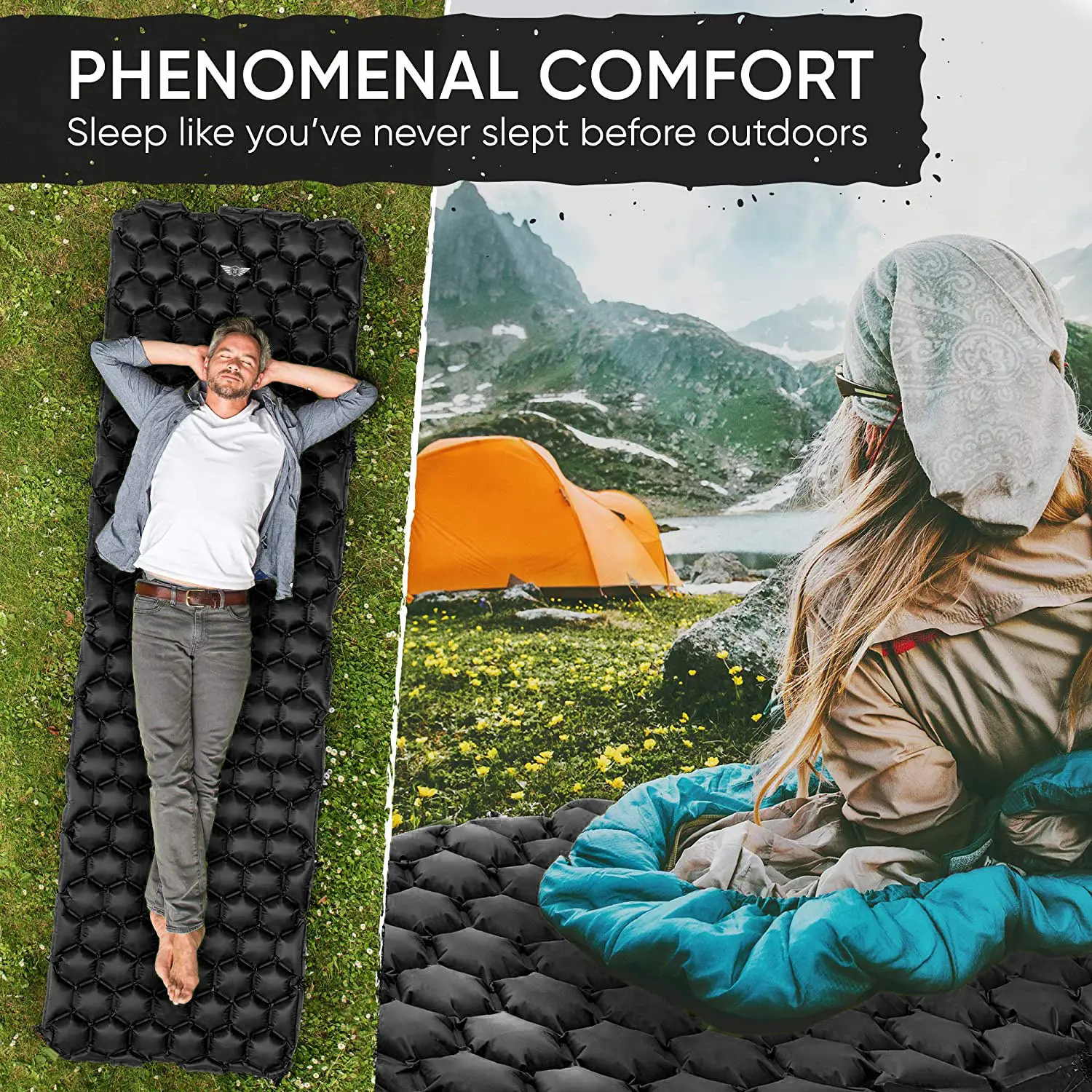 Ultra-Light Self-Inflatable Waterproof Camping Air Mattress Compact Inflatable Sleeping Pad for Picnics & Hiking manufacture