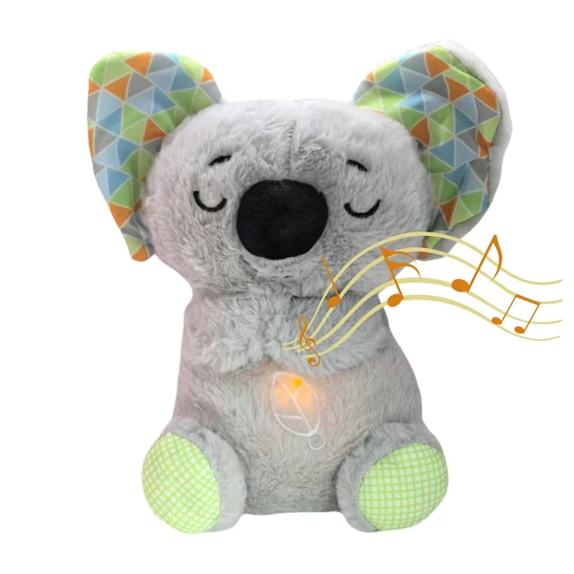 New Style Baby Breathing Musical Soothing Sleeping Koala Doll Anxiety Relief Koala Plush Toy