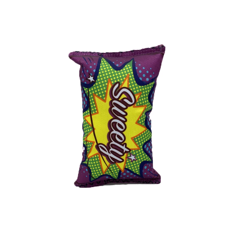 Customized Pet Dog Squeaky Interactive Toy Custom Chips Dog Toy  Soft Potato Chip Dog Toy