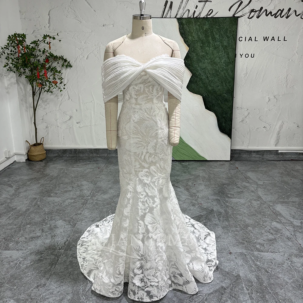 Modest Mermaid Wedding Dress Women Luxury Bridal Gown Sexy Lace Wedding  Dresses Vestido De Novia Lssg127