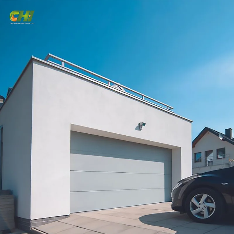 European Style Custom Design Automatic Sectional Garage Doors  9x8 9x7 PU Foam Insulated Panel Garage Door for Sale