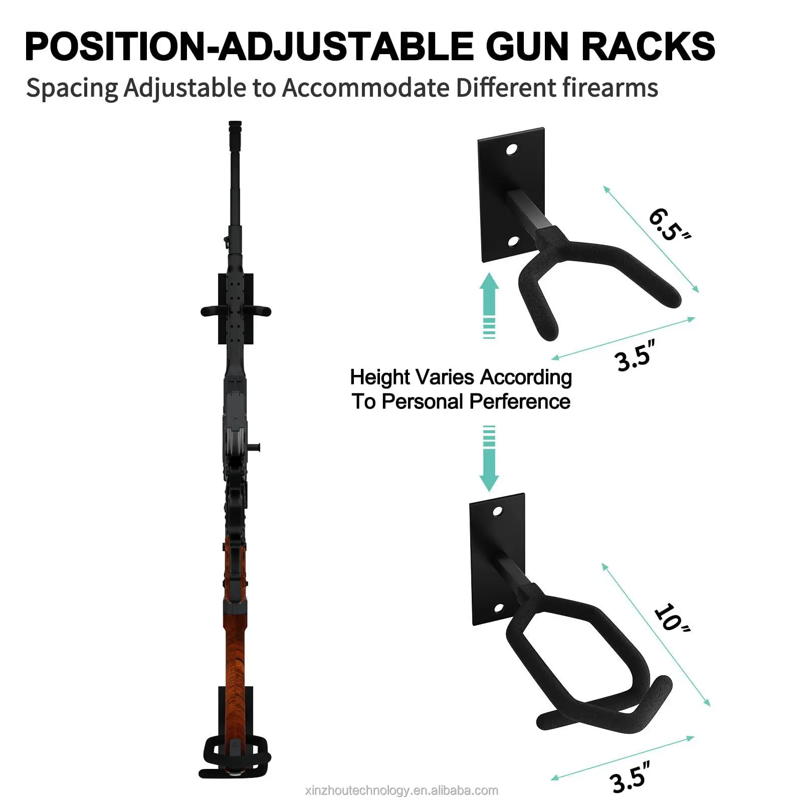Amazon Garage Gun Hooks Wall Mounted Weapon Organizer Rack Rifle