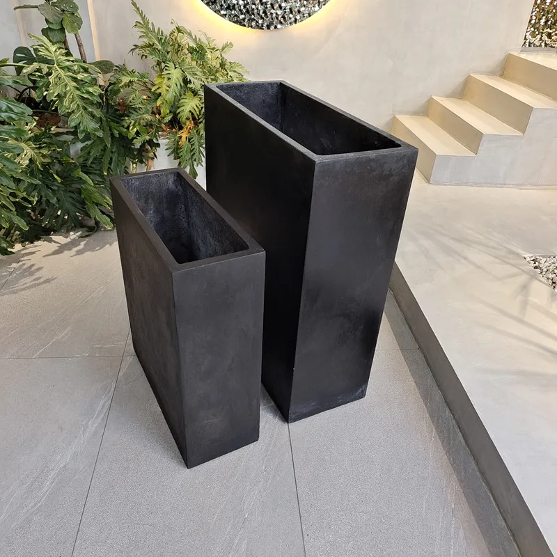 Tall Rectangular Big Large Tree Plant Pots For Street Villa Balcony