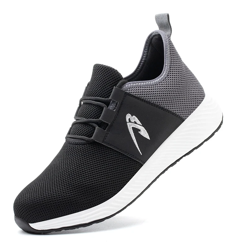 Cheap Safety Shoes Gray Anti Smash and Anti Puncture High Top