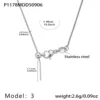 Collana a catena tonda a serpente color acciaio P1178-3, lunghezza 49 cm.
