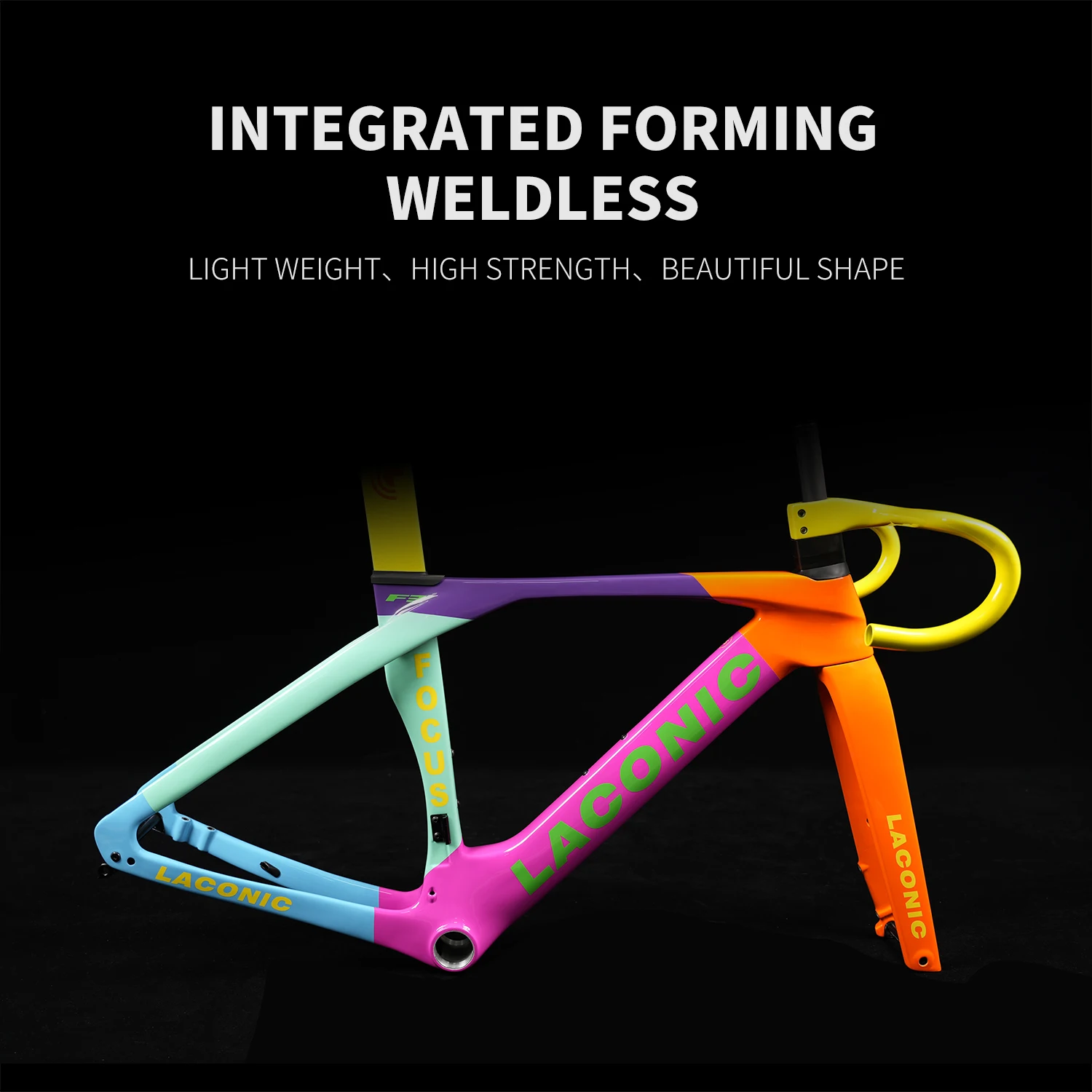 POLSO F3 Carbon Fiber Road Bike Frame - Colorful Disc Brakes