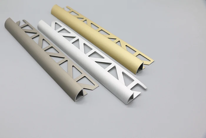Custom Flexible 90 Degree I Shape Bright Silver Aluminum Stainless Steel Metal Angle Gold Tile Edge Trim Profile