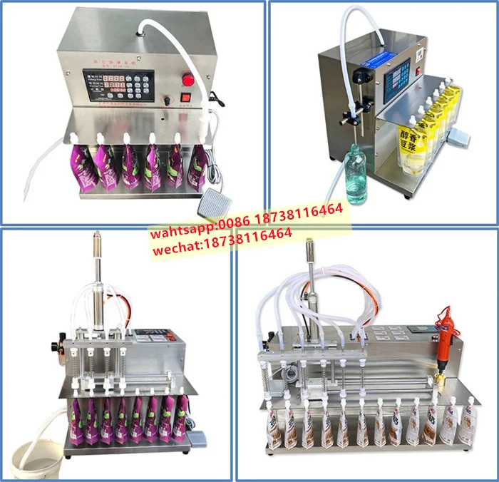 No Bubbles Insert Type Spout Pouch Liquid Filling and Capping Machine Mango Orange Juice Stand up Pouch Filler and Sealer