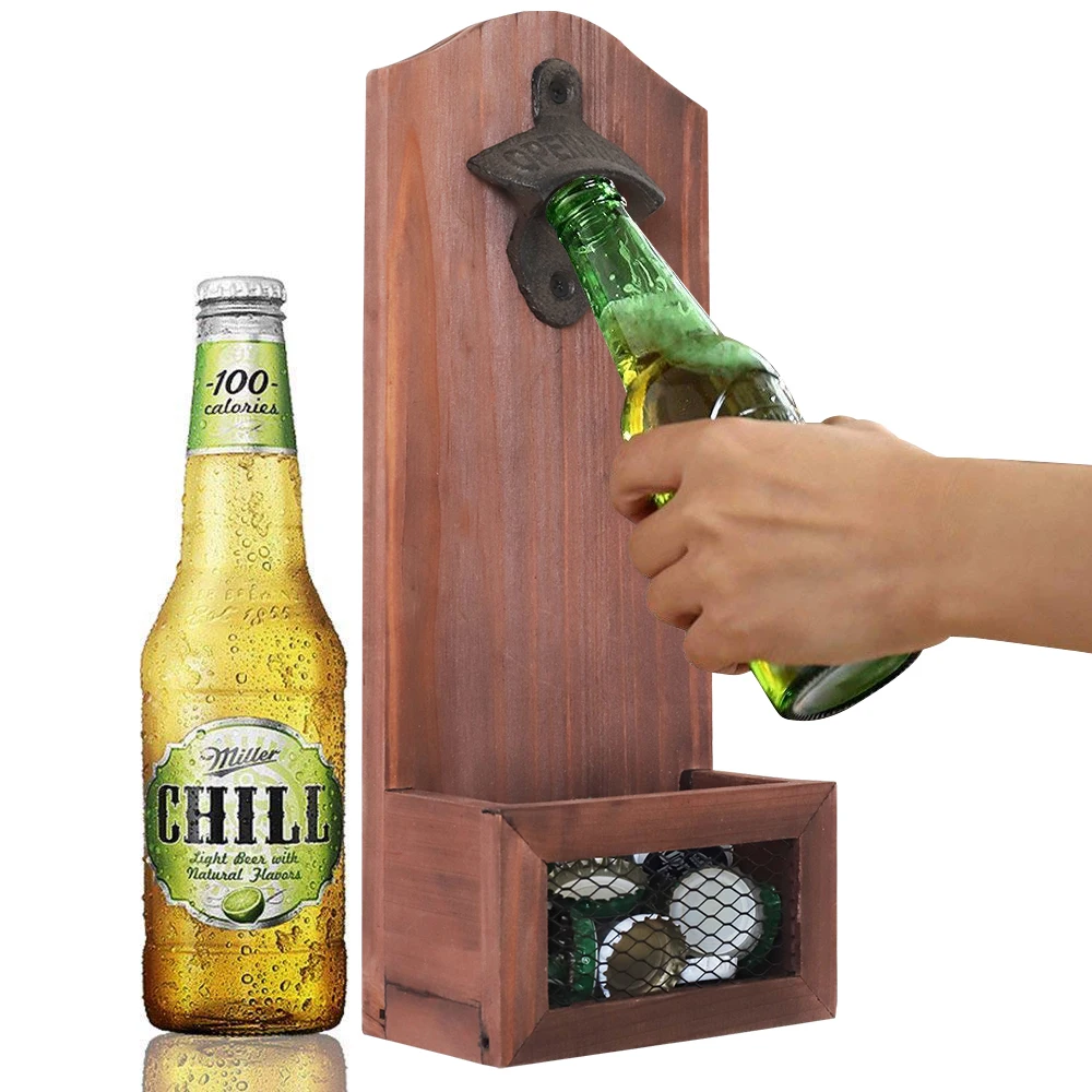  BESPORTBLE 1PC Drinking Accessories Metal Beer Opener Safety can  Opener Refrigerator Magnetic Kitchen Bottle Opener Wall Rustic Magnetic  Beer openers Retro Bottle Opener Drinks Fan Wooden : Home & Kitchen