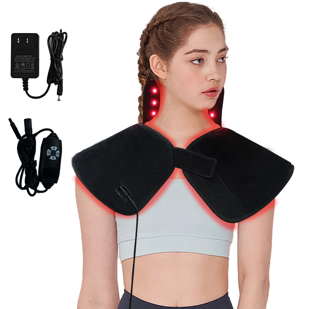 Factory Direct Wearable Hight Power Body Back Care Pain Relief 660nm 850nm LED Near Infrared Light Therapy Shawl Pad