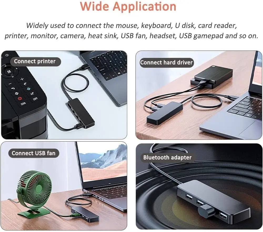 Черный 4-портовый USB 3 0 концентратор разветвитель расширитель для Xbox ноутбука флэш-накопителя HDD консоли принтера камеры клавиатуры