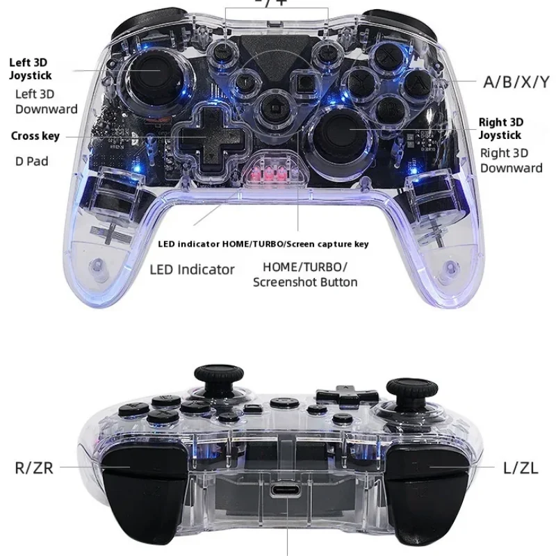 Dropship Custom Box Wireless console Controller For Switch Gamepad Wake-Up/Motion Control Joysticks Game Controllers Ns015