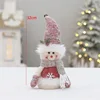 Pink fabric snowman plush-32 cm-hm24-9801b