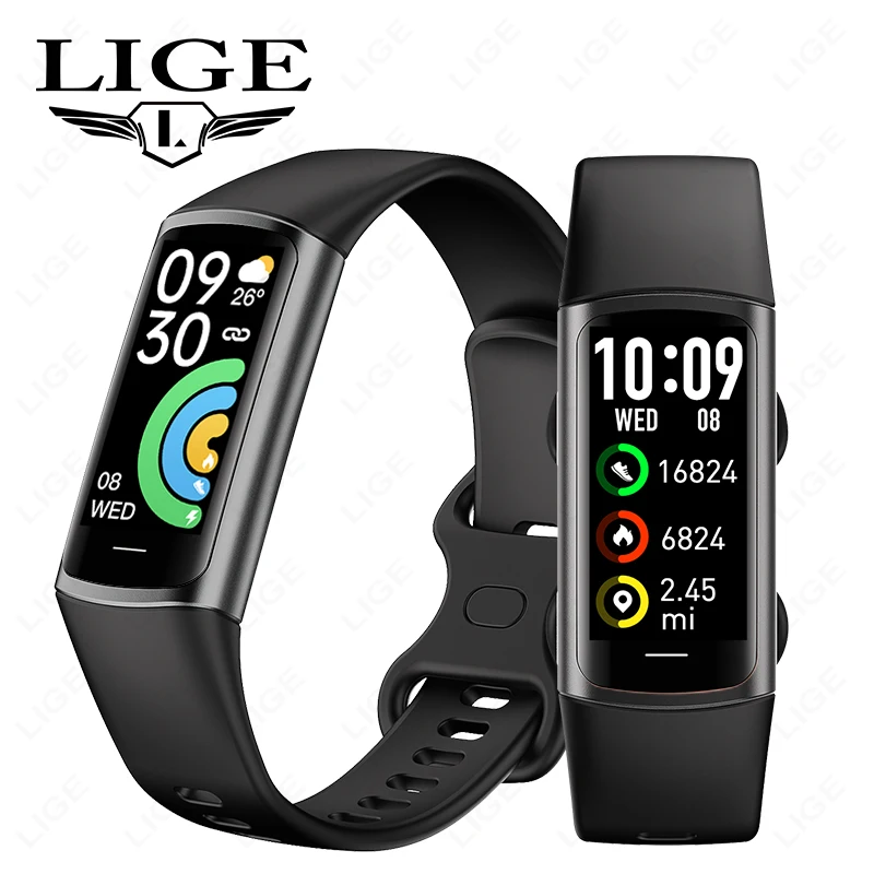 LIGE BW0661 24cm Fitness Tracker Bracelet with Blood Pressure Monitor