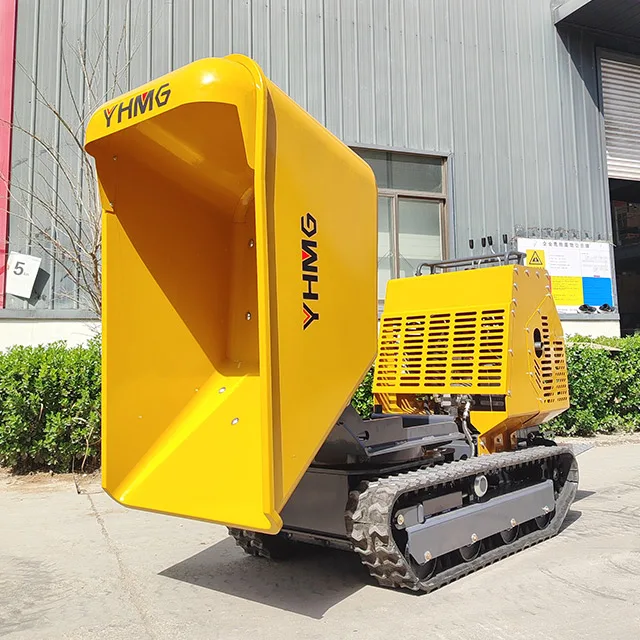 High Quality Mini Crawler Transporter Rubber Trucks Dump Loader Diesel Self Loading Mini Dumpe Loaderr with Rotate 260 Degrees