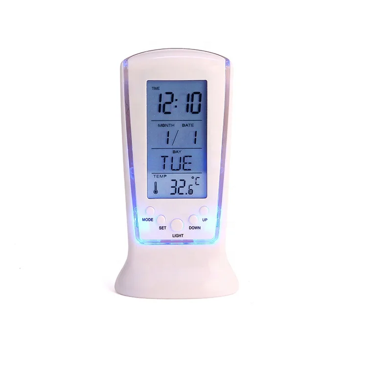 Klappbare LCD Thermometer Kalender Wecker Digital Uhr Zuhause Geburtstag-Anzei 