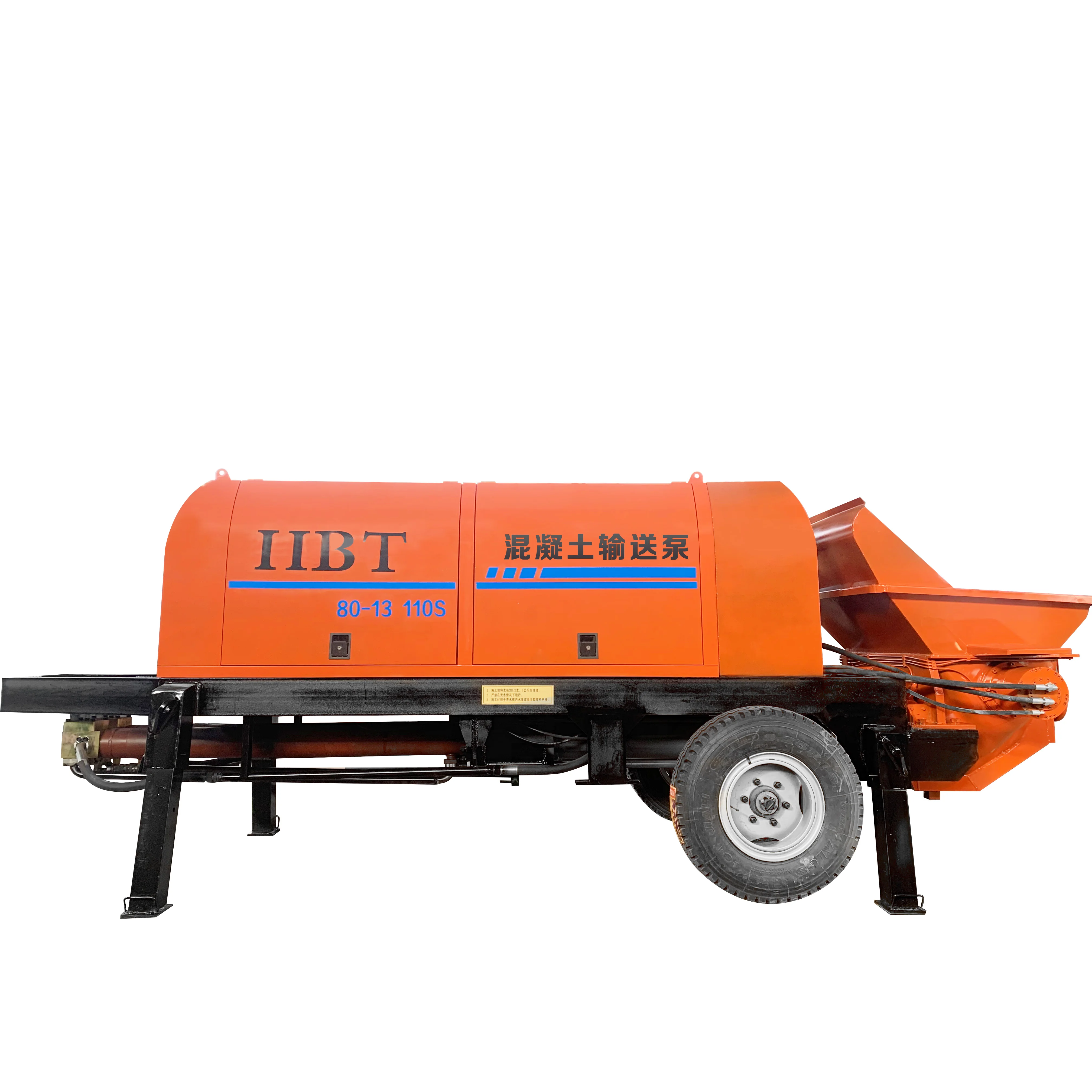 High Output Concrete Transport Pump 55kw Electric Power Pump With Mixer
