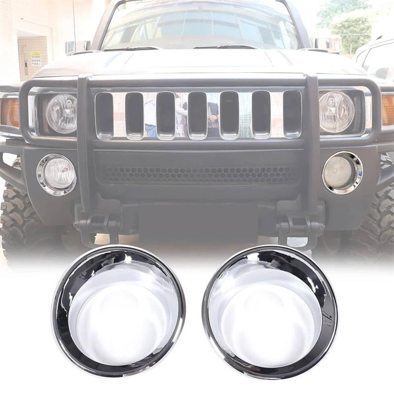 Cubiertas Recortes Cromadas Faros Antiniebla Delanteros Para Hummer H3 SUV SUT 2006-2010 - Momocar, Adhesivas