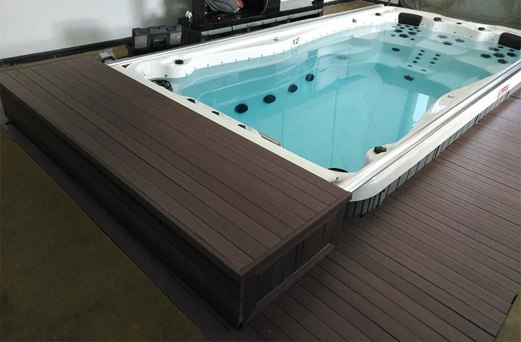 Aluminum Retractable Spa Cover Automatic Swimming Pool Hot Tub Cover With Rail Buy Swimming