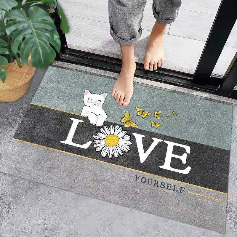 Factory Wholesale 100% Polyester Microfiber Soft Absorbent Bathroom Customized Color Anti Slip Pvc Bathroom Mat Floor