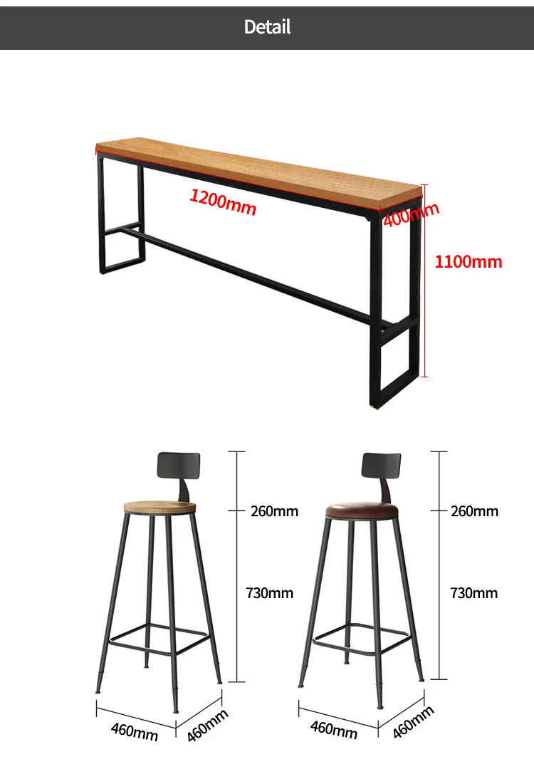 High Quality Wood Bar Table Modern Coffee Bar Table For Office For Home