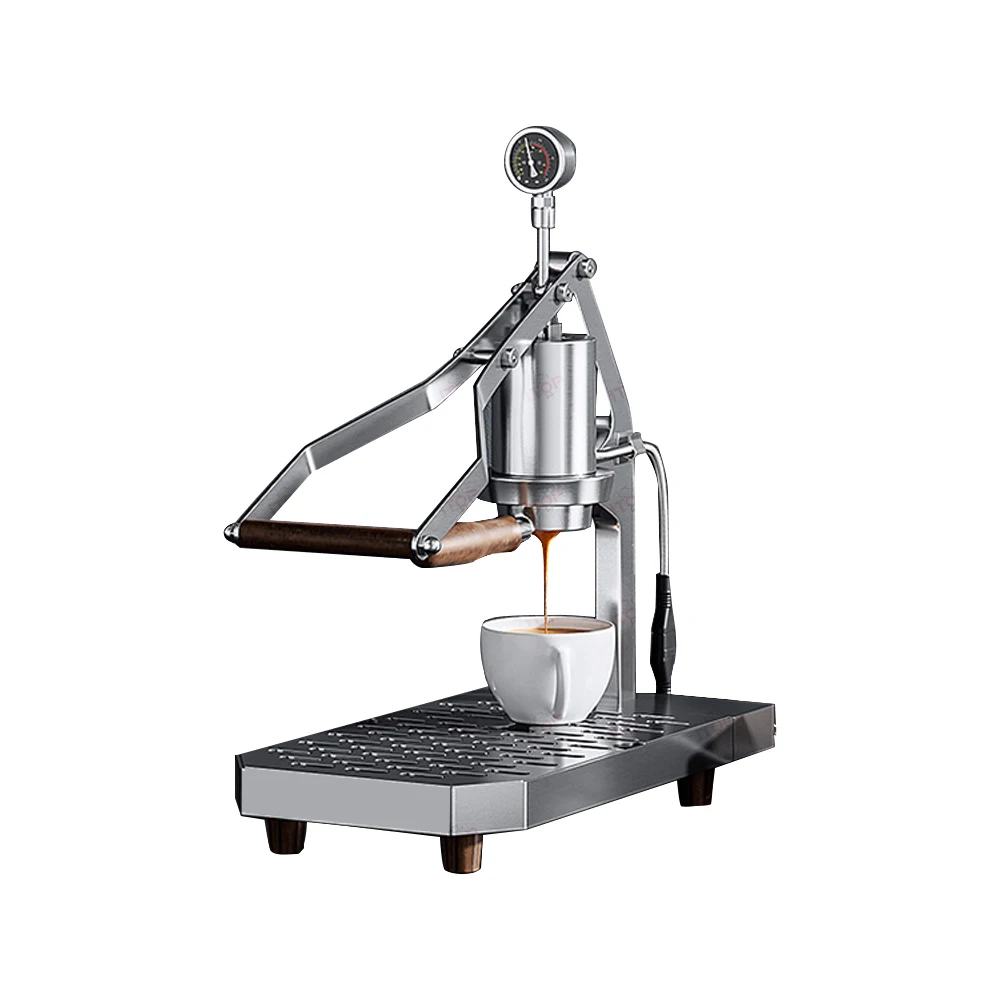 Lever Pull Manual Stainless Steel Espresso Coffee Machine Italian  Vehicle-mounted Hand Press Coffee Machine
