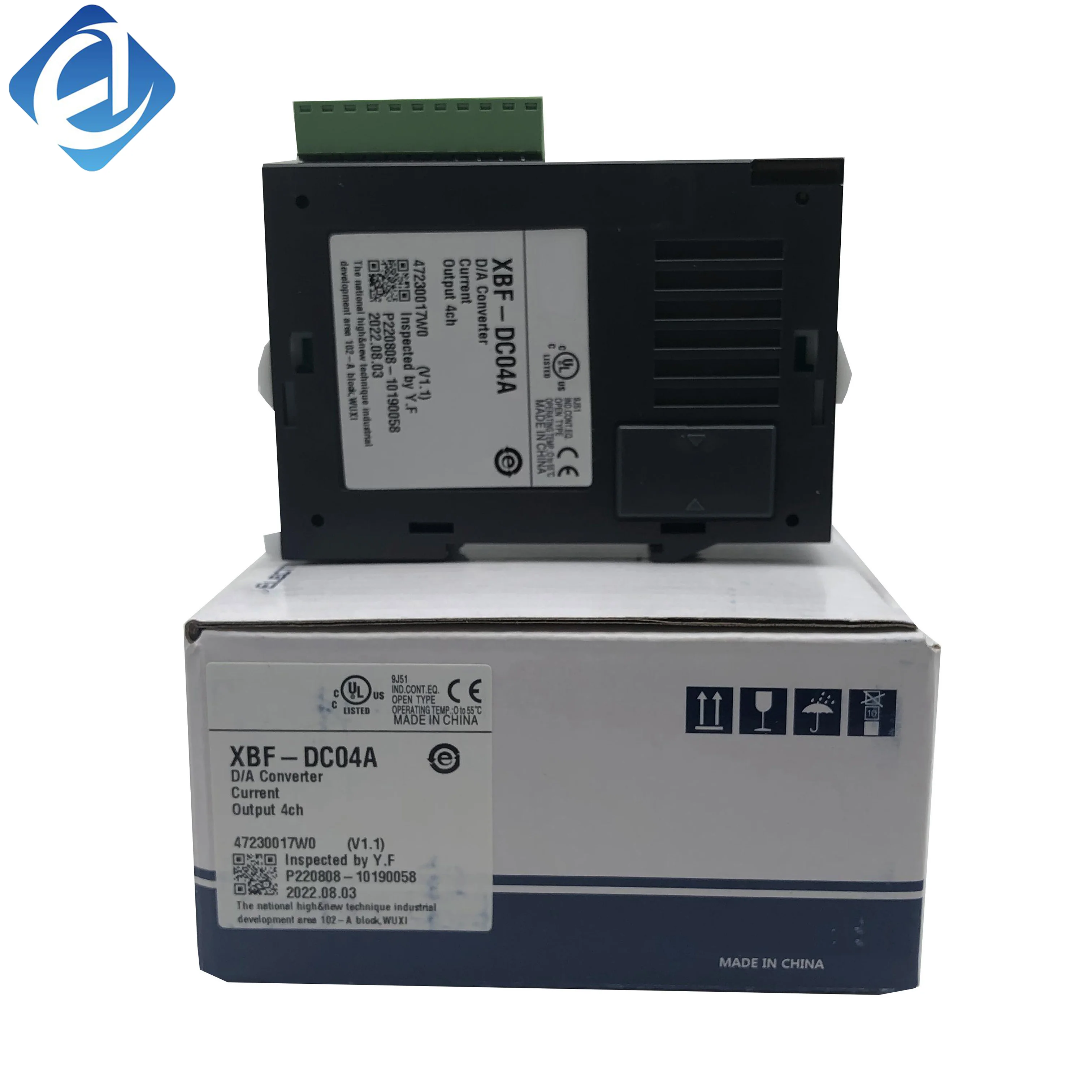 New Original XBF-DC04A XGB series digital input expansion module with 4 points. It receives on-site switching sensor signals and transmits them to the PLC for signal acquisition and logic processing. Features industrial-grade anti-interference
