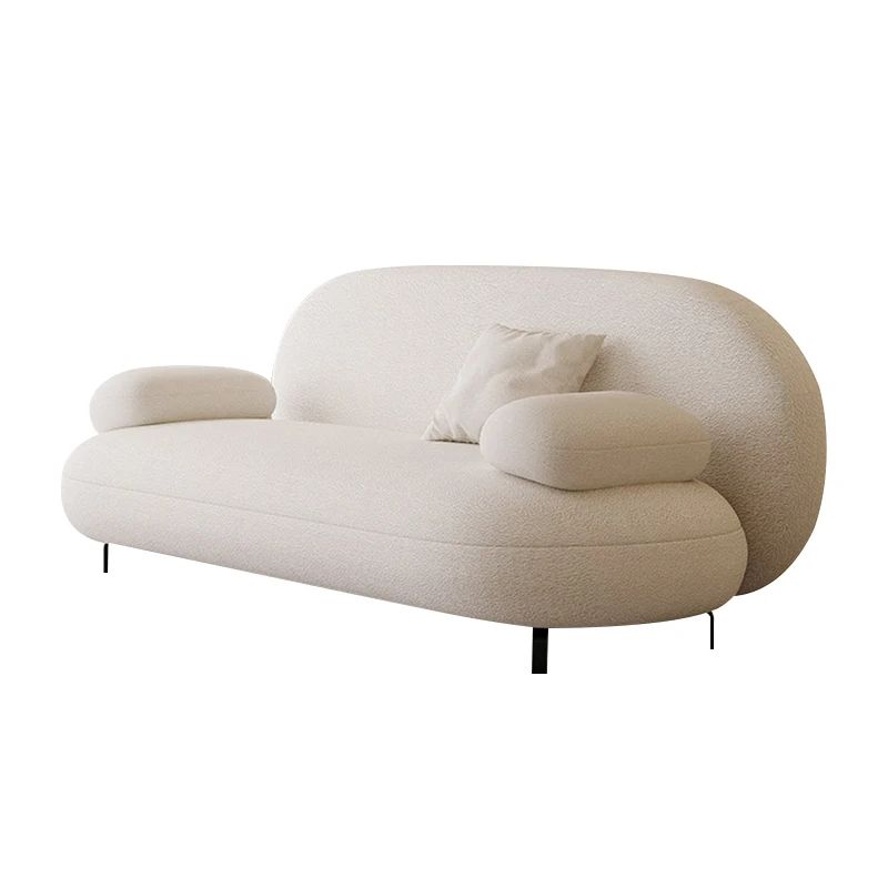 Modern Minimalist Hotel Clothing Store Reception Sofa Living Room Sofa Semi Circle Sectional Loveseat Round Velvet Sofas