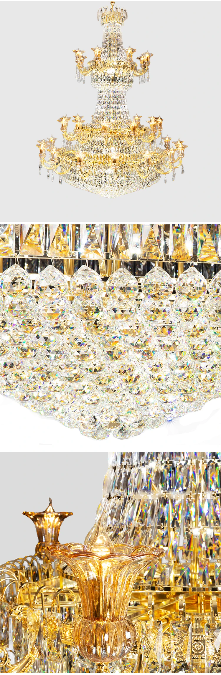 cpl 46 new arrival luxury style restaurant hotel lobby decoration crystal led chandelier-2