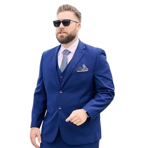 Custom Oversized Anti-Wrinkle Formal Wedding Suit Loose European Edition Men's Solid Color Plus Size 3-Piece Set