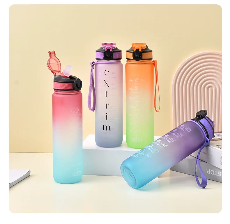 TRITAN BPA-Free Sports Water Kettle Large Capacity Portable Direct Drinking Student Container Custom Logo Print High Color Value