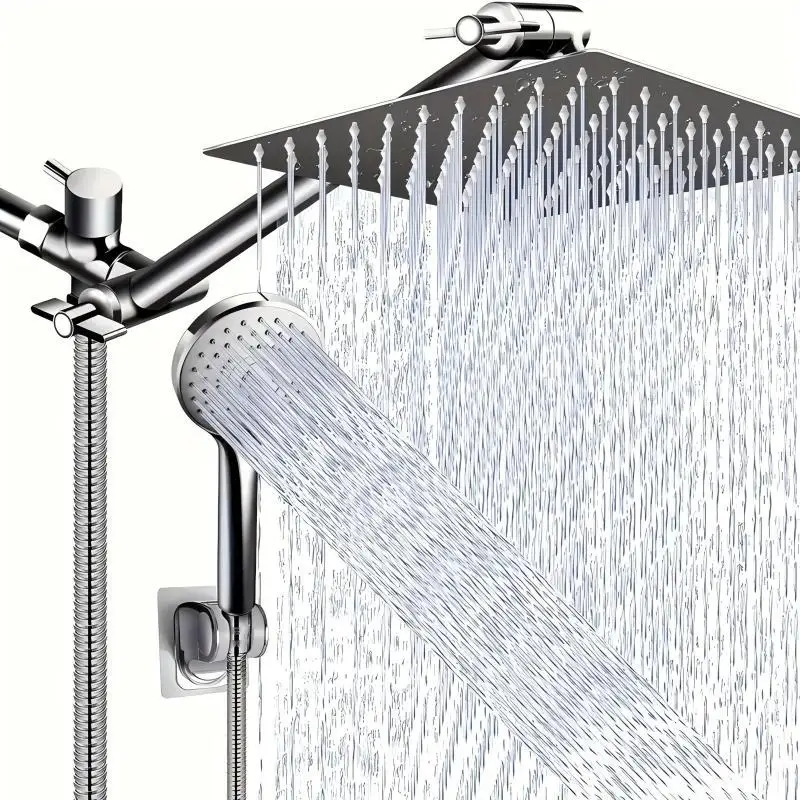 8-Inch Stainless Steel Dual Handle Shower Head