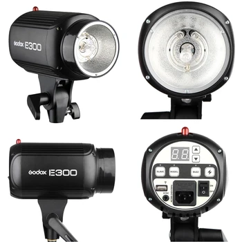 Godox E300 Studio Flash Light 300W Kit with Stand and Softbox Bag Video Lights Set Photography Studio Strobe Light 110V/220V detail image