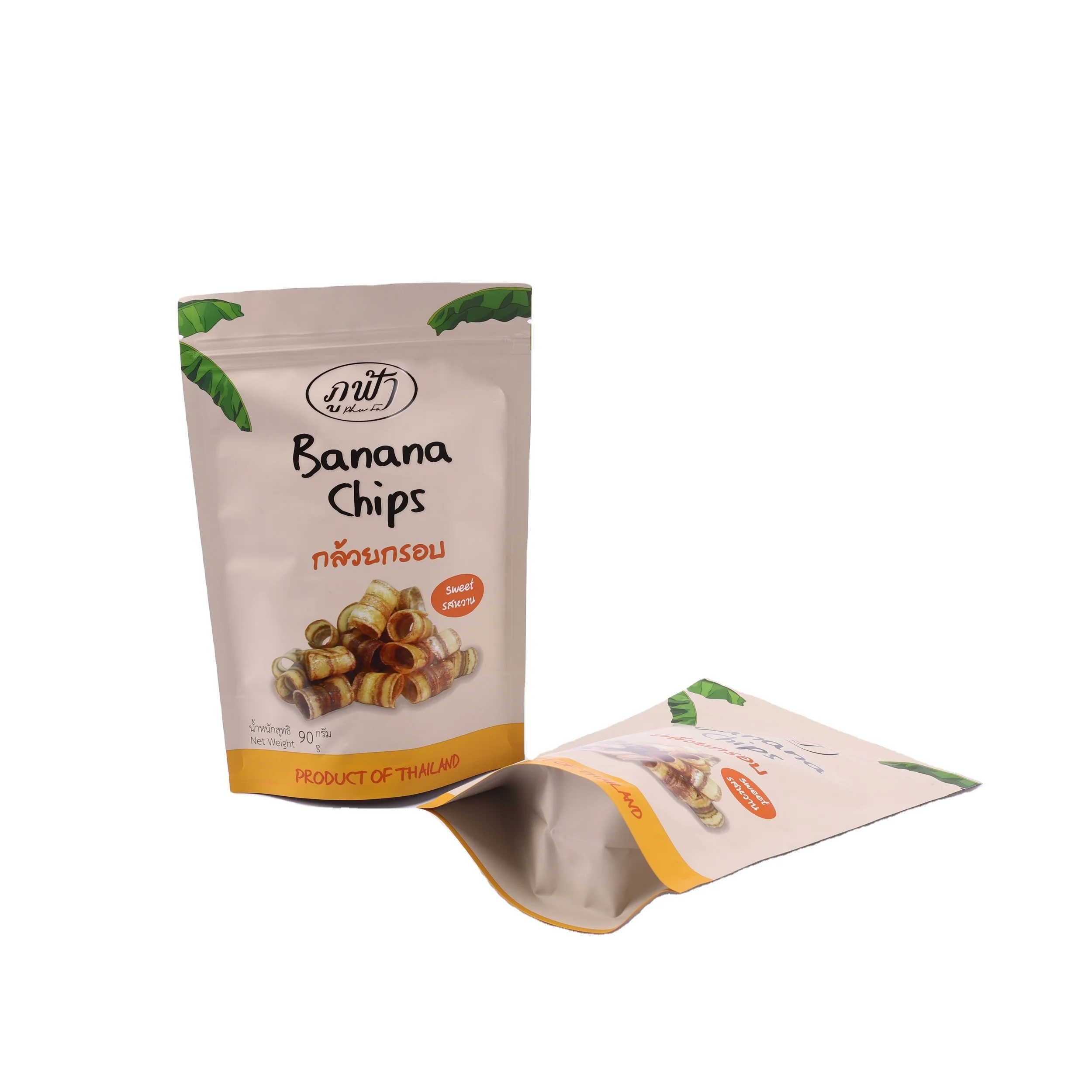 Four sided sealing with zipper easy tear opening snack Ziplock Candy Bag Stand Up Pouch For Children