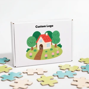 Oem Customized Printing Logo Cabin Puzzle100 500 1000 Piece Paper Jigsaw Puzzles for Adult Kids