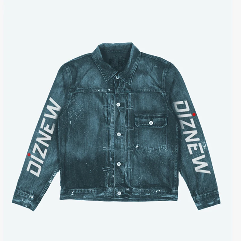 DiZNEW new style  men denim jacket  customize cotton men denim jacket supplier