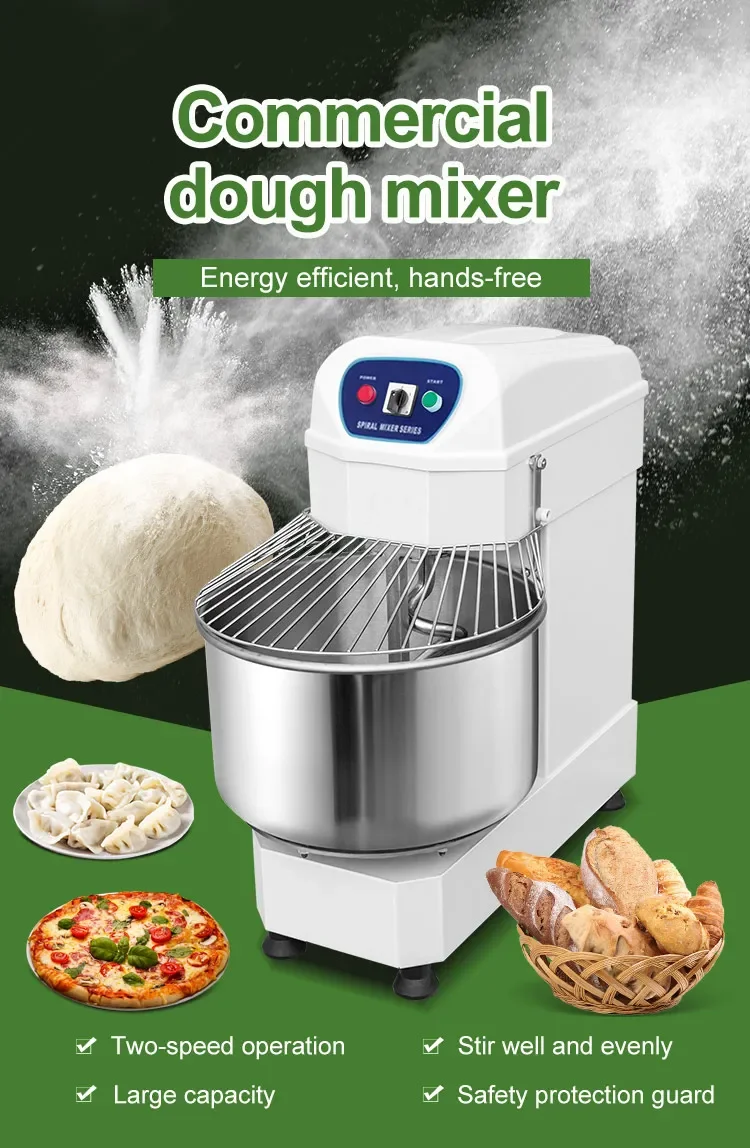 Factory Outlet Smart Industrial Spiral Bread Dough Mixer Machine
