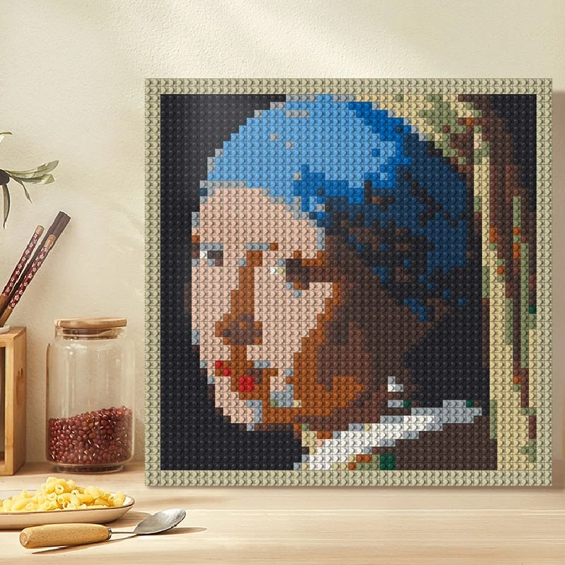Pixel Art Building Blocks 48X48 Dots Bricks 1x1 Wall Portraits DIY Home Decor Compatible with LOGO Toys and Gifts
