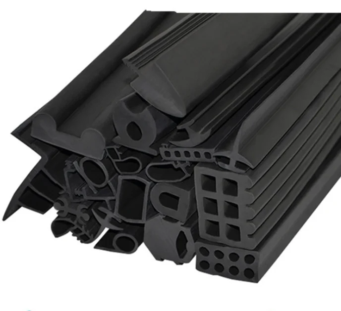 OEM Rubber Extrusion EPDM Shock Absorbing Rubber Foam Buffer Strip Processing As Per Your Drawing