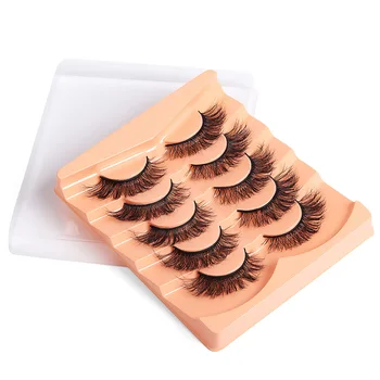 Hot sale thick simulation false eyelashes soft not tied eyes long and curly eye lashes 5 pairs set
