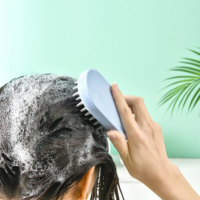 
 Private custom logo silicone hair scalp massager shampoo brush  