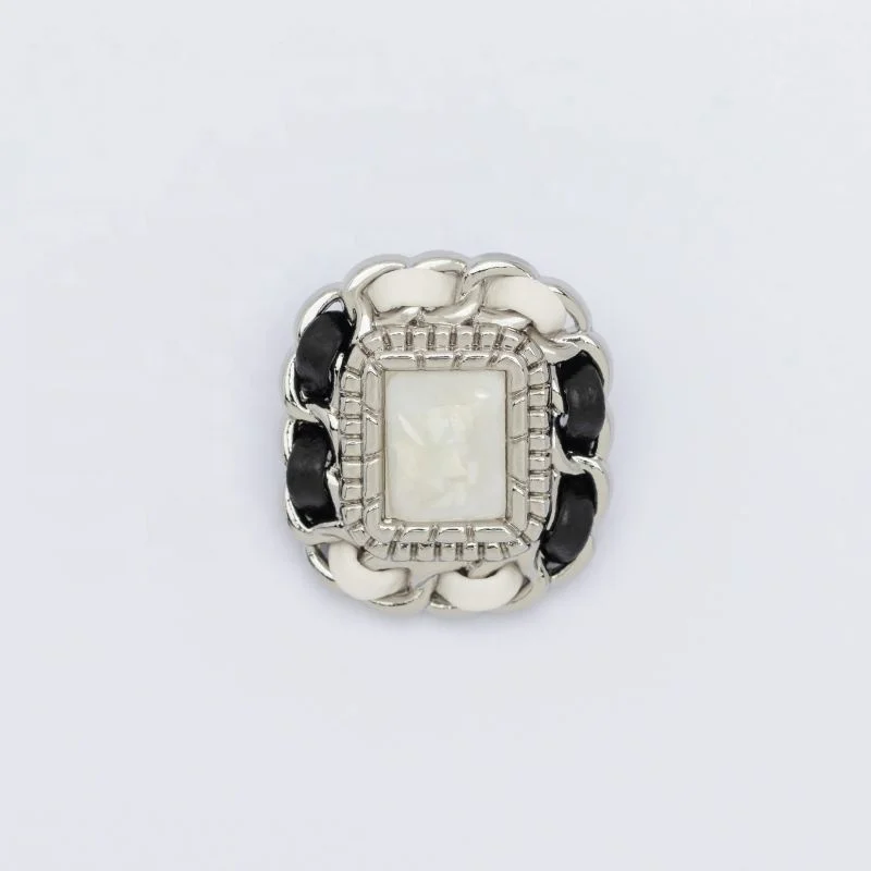 Shank Leather and Stone Textile Accessories Luxury Buttons
