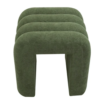 Custom Modern Luxurious Square Functional Stool Fabric Boucle Decorative Ottoman