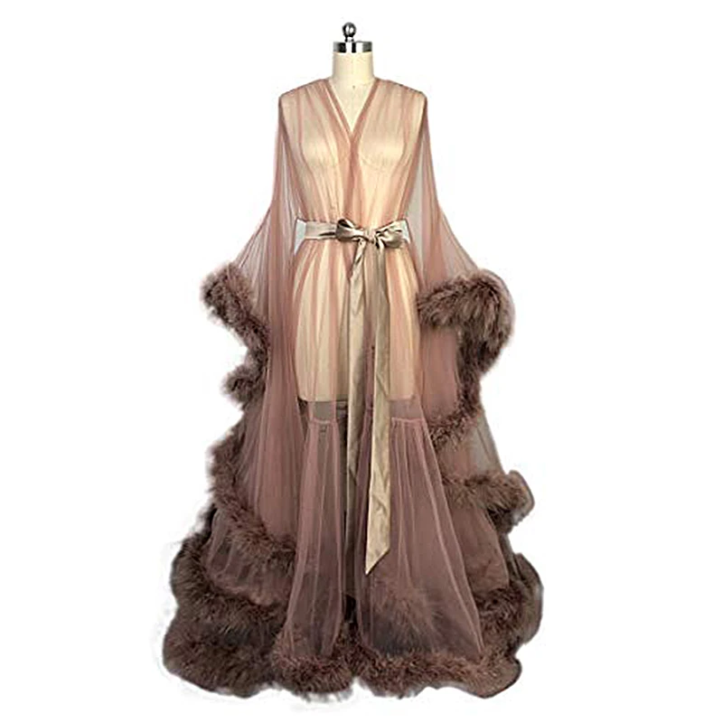 Sexy Robe Femme Fur Women Sexy Lingeier 