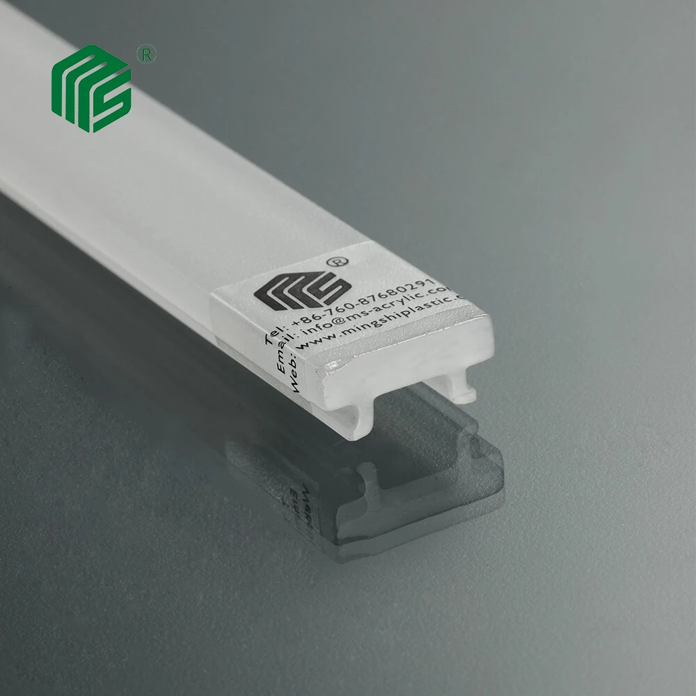 Extruded Frosted Opal clear Acrylic Profiles for Led Lighting