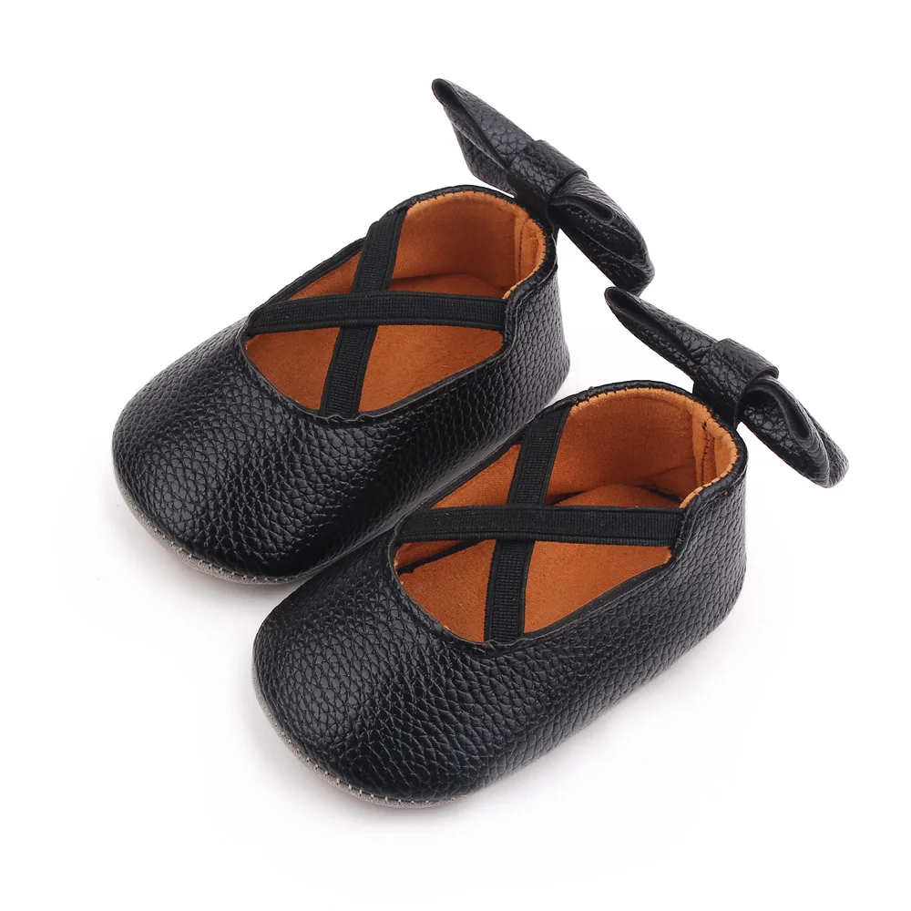 Newborn toddler shoes lovely bow baby girls princess shoes girls soft sole walking shoes wholesale supplier