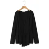 Elegant black cardigan coat