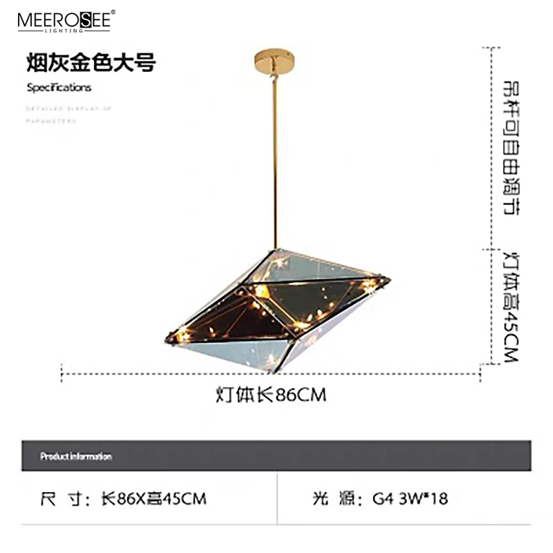 Meerosee Modern Custom Kitchen Pendant Lamp Small Suspension Light for Dinning Cafe Restaurant MD86774