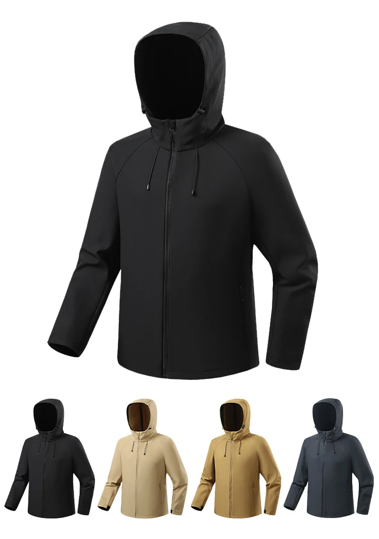 New hot sale softshell windbreaker outdoor waterproof cotton wadded jacket custom winter fleece coats men_voghion.com